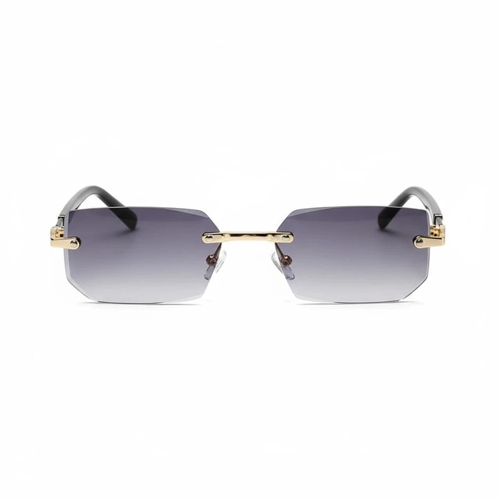 Lunettes de Soleil Sans Monture – Élégance Rétro pour Tous